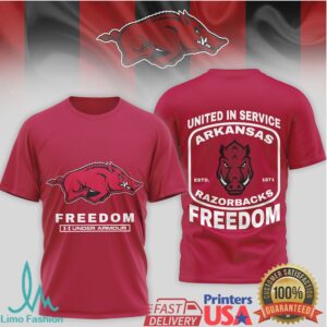 Arkansas Razorbacks Freedom United In Service Under Armour T Shirt