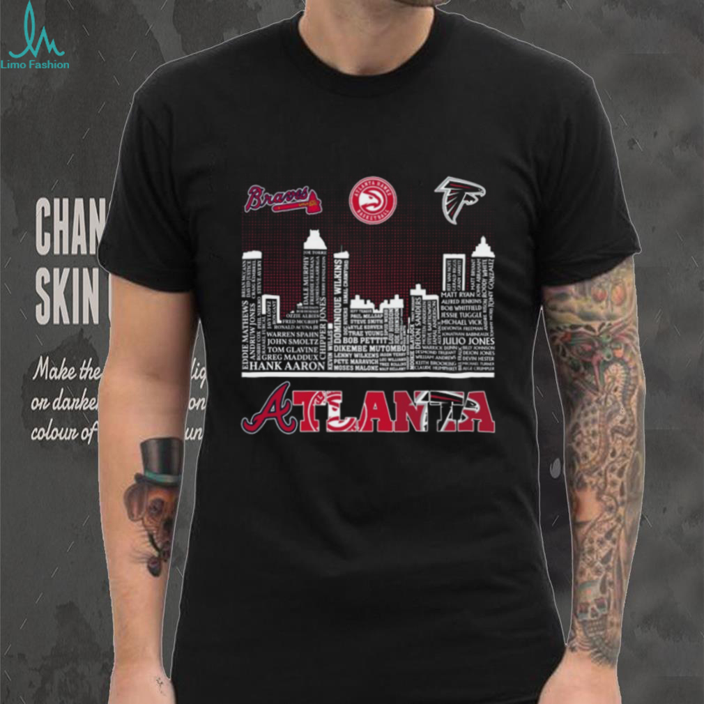 Atlanta Sports Legends Skyline T Shirt Atlanta Sports Legends Skyline T Shirt