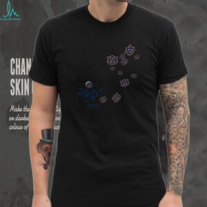 Auburn Tigers Dandelion Seed Blue and Orange Logo T Shirt