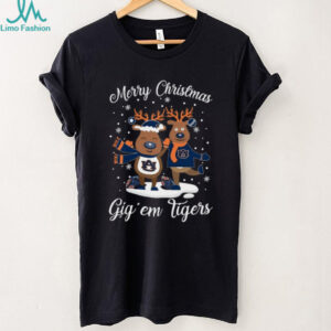Auburn Tigers Holiday Reindeer Graphic T Shirt