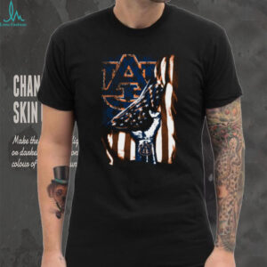Auburn Tigers Patriotic American Flag T Shirt