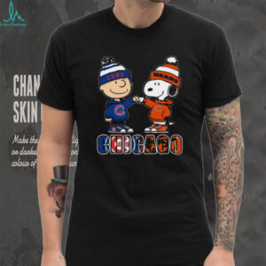 Awesome Snoopy X Charlie Brown Chicago Sports Cubs X Bears Skyline T Shirt