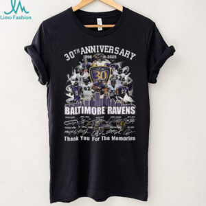 Baltimore Ravens 30th Anniversary 1996 2025 Commemorative Shirt