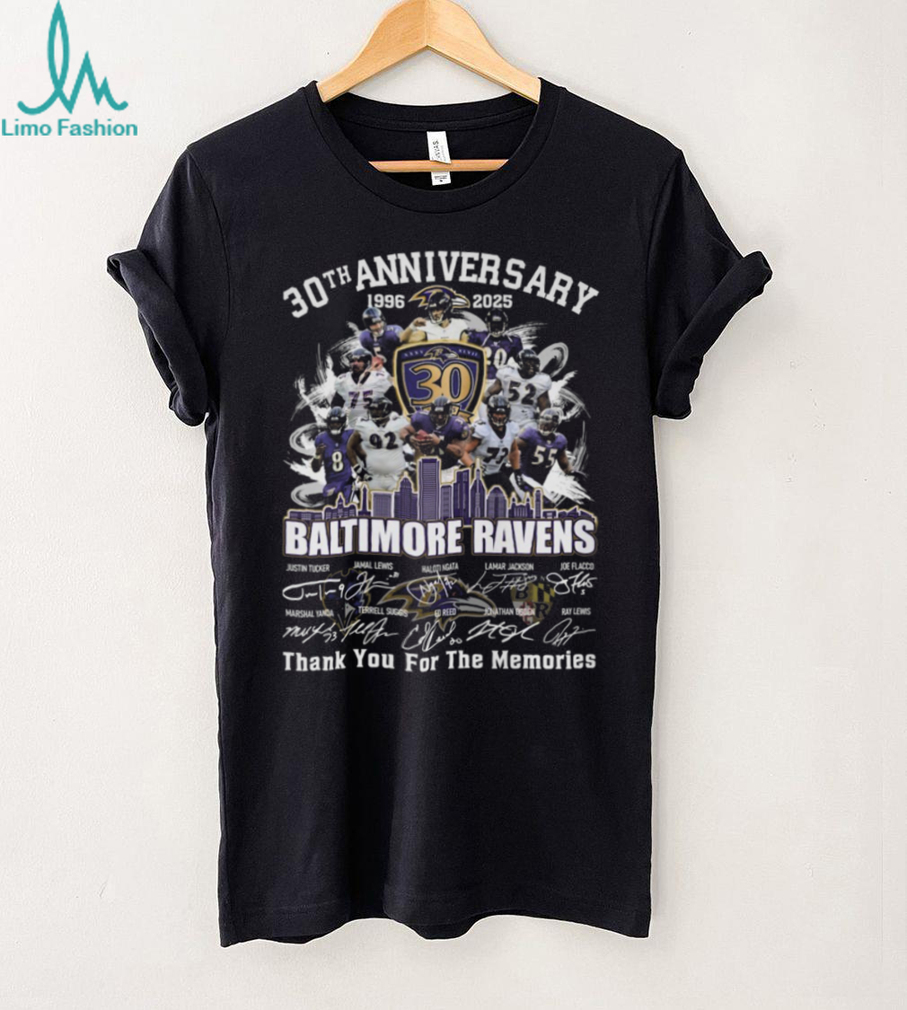 Baltimore Ravens 30th Anniversary 1996 2025 Commemorative Shirt Baltimore Ravens 30th Anniversary 1996 2025 Commemorative Shirt