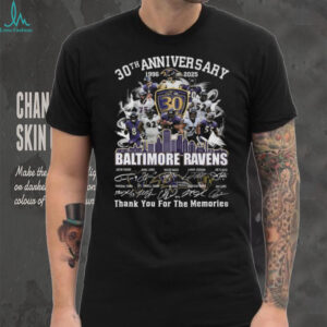 Baltimore Ravens 30th Anniversary 1996 2025 Commemorative Shirt