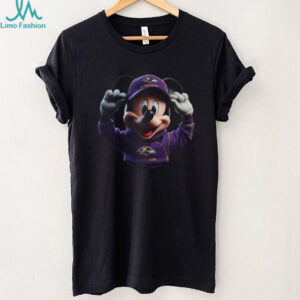 Baltimore Ravens Mickey at Quarterback Disney Vintage Football T Shirt
