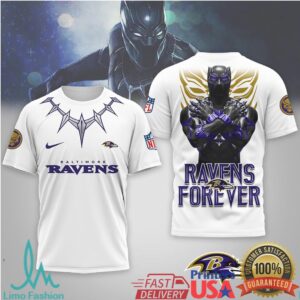 Baltimore Ravens Official NFL Black Panther 3D Shirt