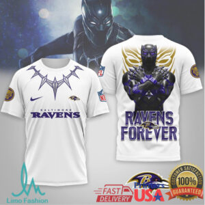 Baltimore Ravens Official NFL Black Panther 3D Shirt