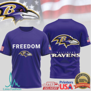 Baltimore Ravens Official NFL Freedom 3D Shirt