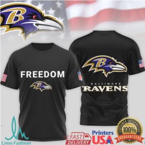 Baltimore Ravens Official NFL Freedom 3D Shirt