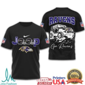 Baltimore Ravens Official NFL Jeep 3D Shirt Baltimore Ravens Official NFL Jeep 3D Shirt