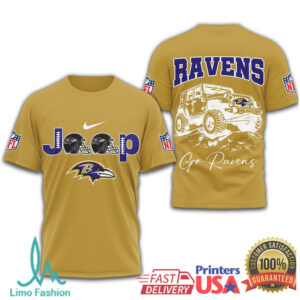 Baltimore Ravens Official NFL Jeep 3D Shirt