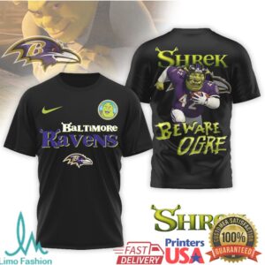 Baltimore Ravens Official NFL Shrek 3D Shirt
