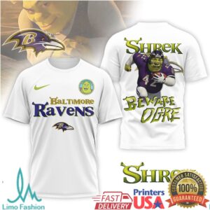 Baltimore Ravens Official NFL Shrek 3D Shirt