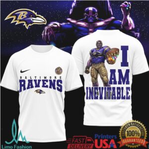 Baltimore Ravens Official NFL Thanos 3D Shirt
