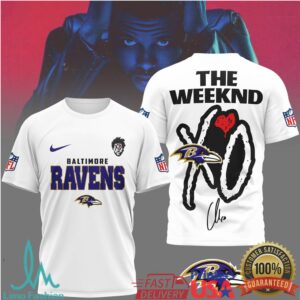 Baltimore Ravens Official NFL The Weeknd 3D Shirt
