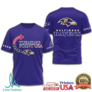 Baltimore Ravens Official NFL Turning Point 3D Shirt