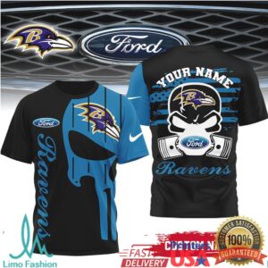 Baltimore Ravens Official NFL x Ford 3D Shirt