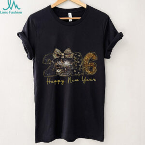 Black and gold disco ball Happy New Years 2026 shirt