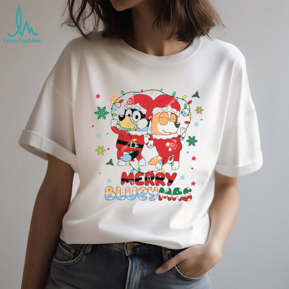 Bluey Dancing Merry Blueymas Shirt, Dad Mom Bluey Dance Bluey Dancing Merry Blueymas Shirt, Dad Mom Bluey Dance