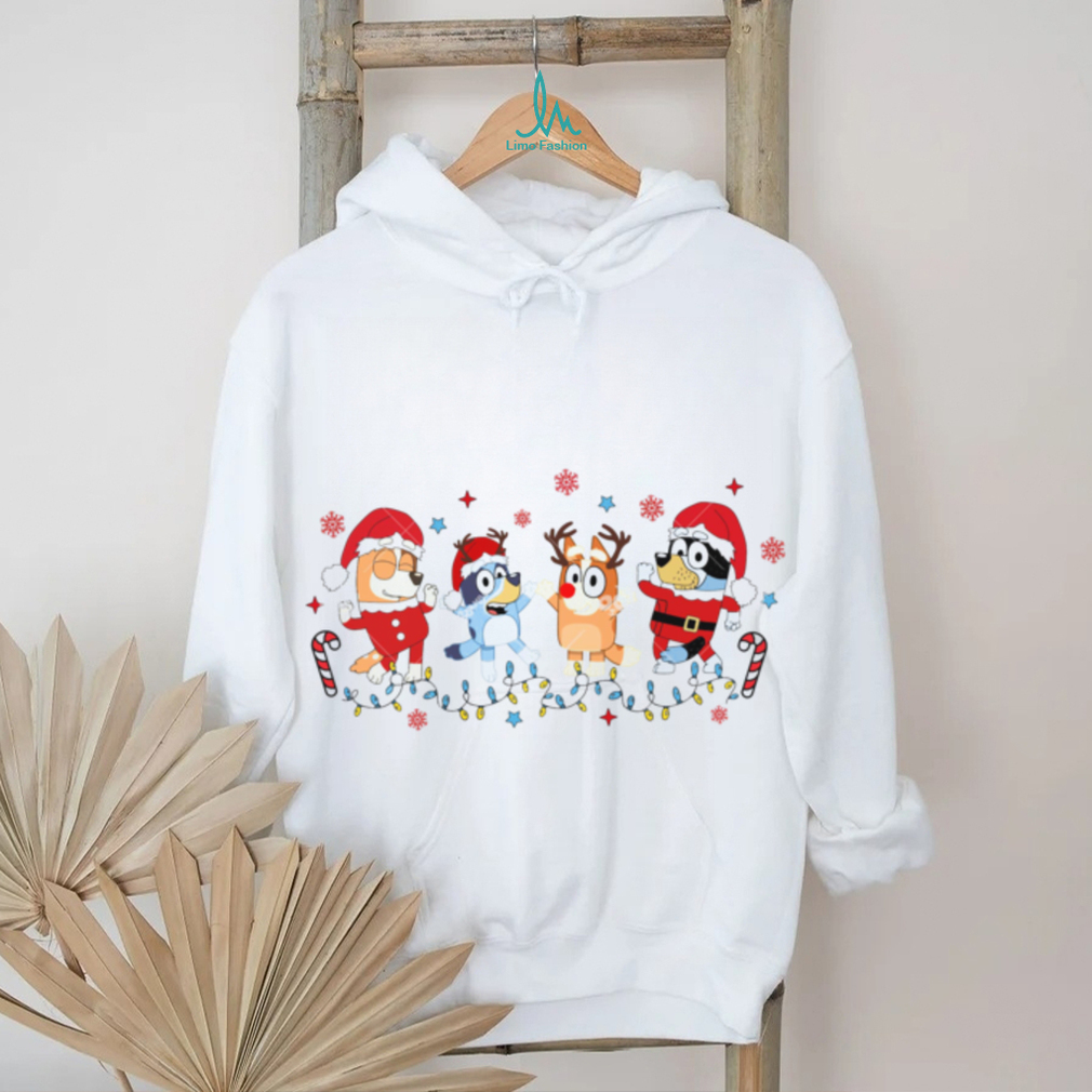 Bluey Family Dancing for Christmas Shirt, Cute Blue Dog Xmas Bluey Family Dancing for Christmas Shirt, Cute Blue Dog Xmas