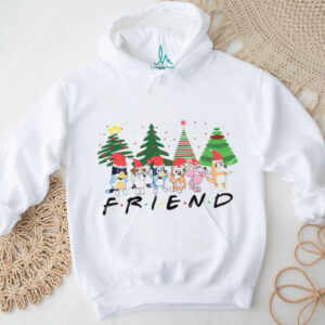 Bluey Friends Xmas Walking Shirt, Bluey Merry Christmas Shirt