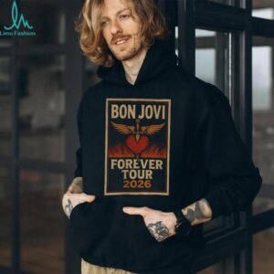Bon Jovi Forever Tour 2026 heart dagger shirt