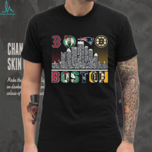 Boston Skyline Sports Legends Mashup T Shirt Recovered