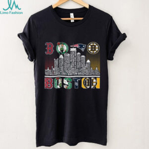 Boston Skyline Sports Legends Mashup T Shirt Recovered