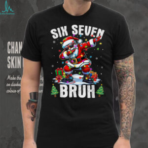 Bruh 67 Six Seven Santa Dabbing Christmas Shirts Boys Kids T Shirt