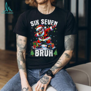 Bruh 67 Six Seven Santa Dabbing Christmas Shirts Boys Kids T Shirt