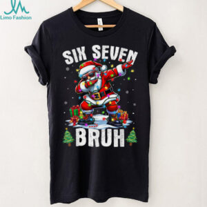 Bruh 67 Six Seven Santa Dabbing Christmas Shirts Boys Kids T Shirt