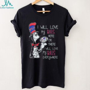Buffalo Bills Here or There Cat in the Hat Graphic T Shirt