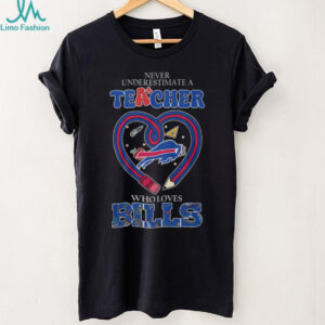 Buffalo Bills Teacher Fan Apparel Pencil Heart Graphic Tee Buffalo Bills Teacher Fan Apparel Pencil Heart Graphic Tee