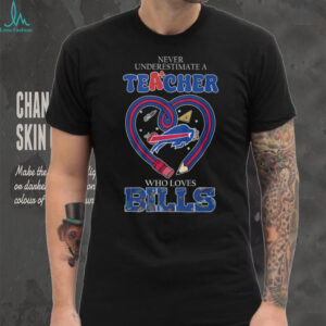 Buffalo Bills Teacher Fan Apparel Pencil Heart Graphic Tee