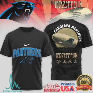 Carolina Panthers Official NFL Led Zeppelin 3D Shirt