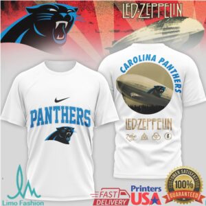 Carolina Panthers Official NFL Led Zeppelin 3D Shirt