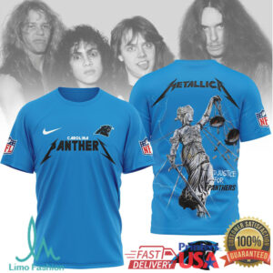 Carolina Panthers Official NFL Metallica 3D Shirt