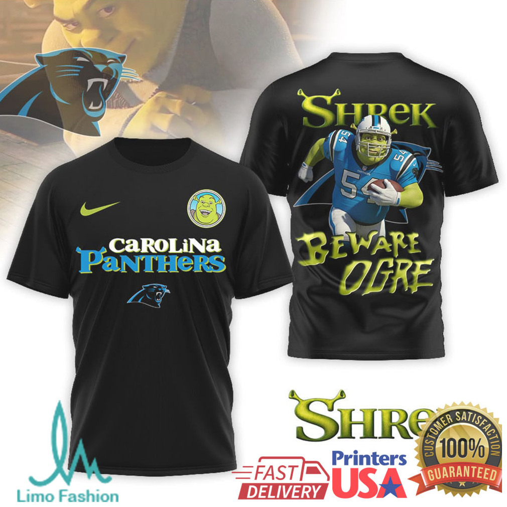 Carolina Panthers Official NFL Shrek 3D Shirt Carolina Panthers Official NFL Shrek 3D Shirt