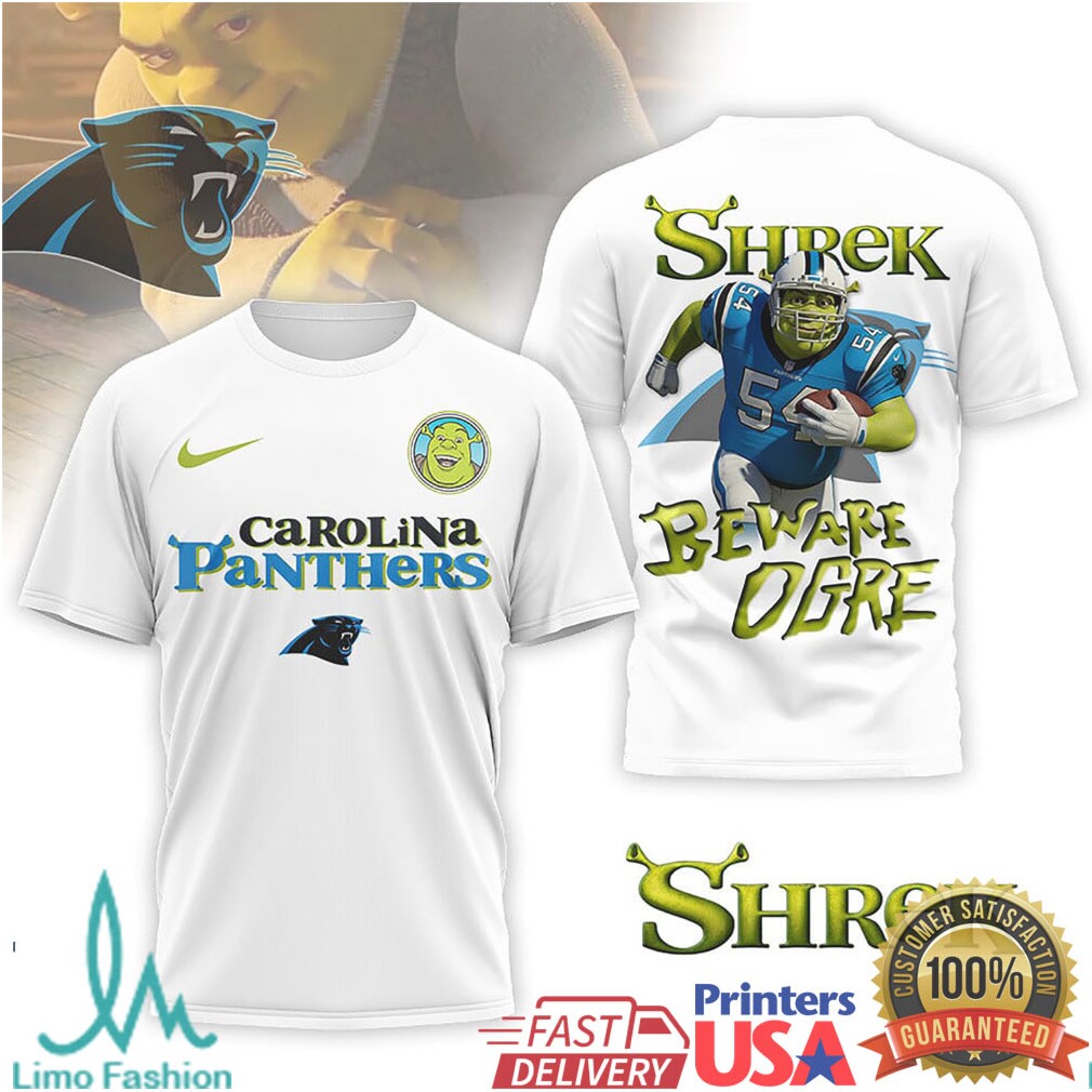 Carolina Panthers Official NFL Shrek 3D Shirt Carolina Panthers Official NFL Shrek 3D Shirt