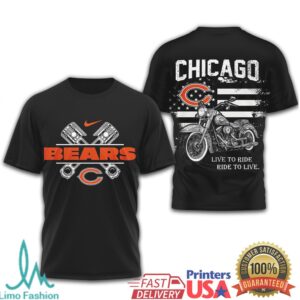 Chicago Bears Official NFL Biker 3D Shirt