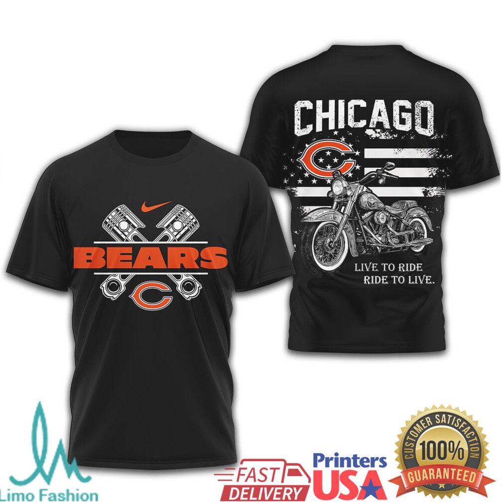 Chicago Bears Official NFL Biker 3D Shirt Chicago Bears Official NFL Biker 3D Shirt