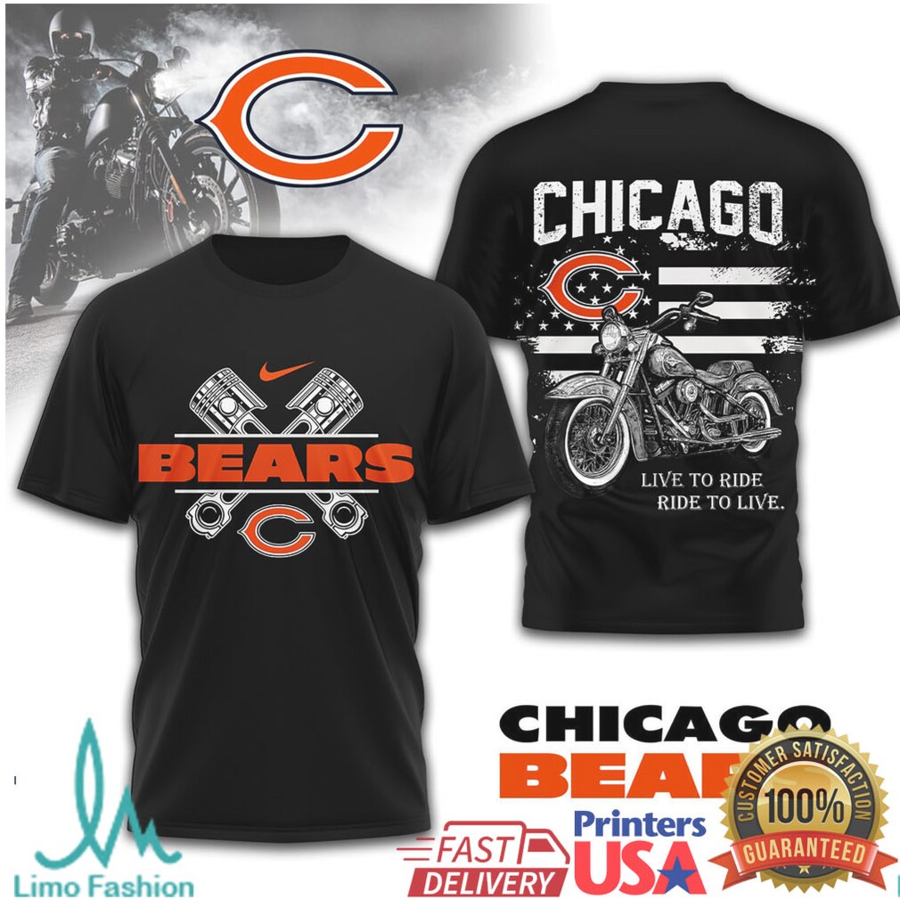 Chicago Bears Official NFL Biker 3D Shirt Chicago Bears Official NFL Biker 3D Shirt