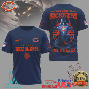 Chicago Bears Official NFL Disturbed Fan 3D Shirt