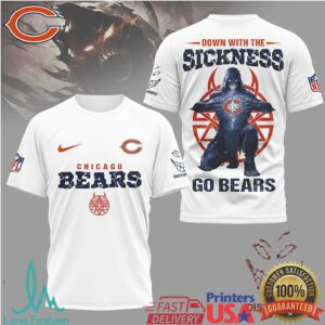 Chicago Bears Official NFL Disturbed Fan 3D Shirt
