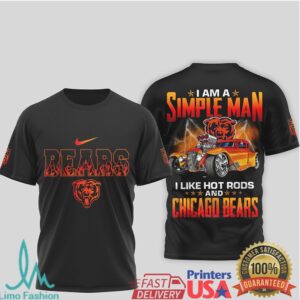 Chicago Bears Official NFL Hot Rods 3D Shirt Chicago Bears Official NFL Hot Rods 3D Shirt