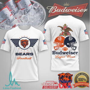 Chicago Bears Official NFL Vintage Budweiser 3D Shirt