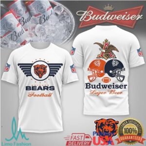 Chicago Bears Official NFL Vintage Budweiser 3D Shirt