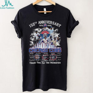 Chicago Cubs 150th Anniversary 1876 2026 Players Signatures Thank You For The Memories T Shirt