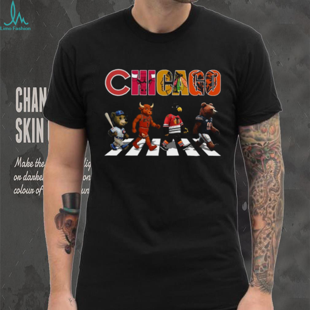 Chicago Sports Mascots Abbey Road T Shirt Recovered Chicago Sports Mascots Abbey Road T Shirt Recovered
